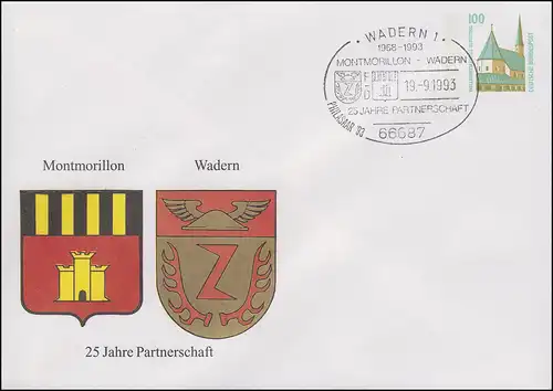 PU 290 Städtepartnerschaft Montmorillon - Wadern, SSt Wadern PHILSAAR 19.9.1993