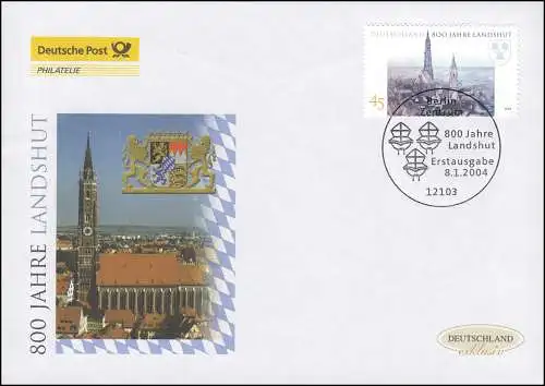 2376 anniversaire 800 ans Landshut, Bijoux-FDC Allemagne exclusif