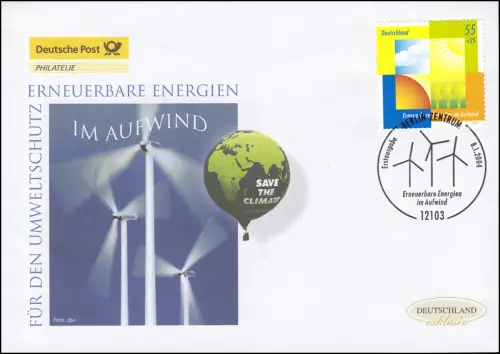 2378 Umweltschutz - Erneuerbare Energien, Schmuck-FDC Deutschland exklusiv