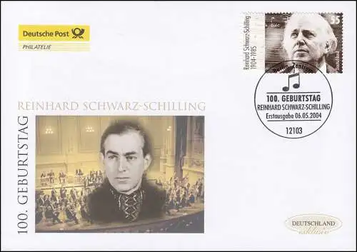 2399 Komponist Reinhard Schwarz-Schilling, Schmuck-FDC Deutschland exklusiv