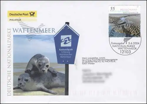 2407 Nationalparks im Wattenmeer, Schmuck-FDC Deutschland exklusiv