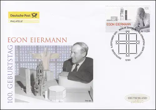 2421 Architekt Egon Eiermann, Schmuck-FDC Deutschland exklusiv