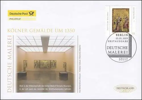 2437 Deutsche Malerei: Kölner Tafelgemälde, Schmuck-FDC Deutschland exklusiv