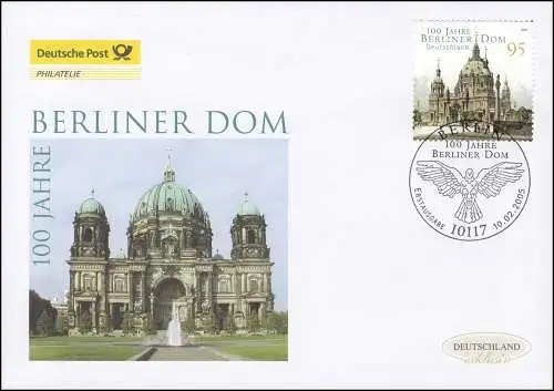 2445 Jubiläum 100 Jahre Berliner Dom, Schmuck-FDC Deutschland exklusiv