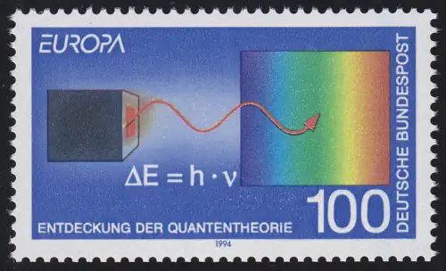 1733II Europe/CEPT 100 Pf Théorie quantique Max Planck, Type II, **