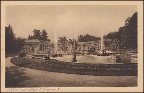 Infla-Exposition d'urgence Temple payant sur carte de visualisation BAYREUTH 1.10.1923