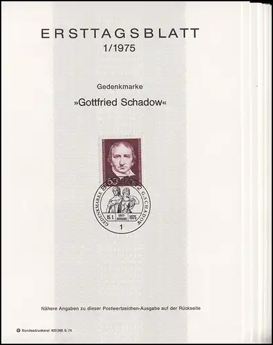 ETB Berlin millésime 1975 N° 1 - 14 complet