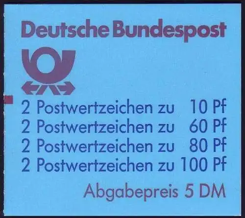 26a MH SWK 5,- DM blau, 50 mm, mit Zählbalken **