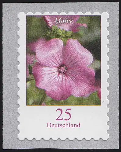 2513a Blume 25 Cent/sk, waagerechte Verzähnung oben fast bis ins Markenbild, **