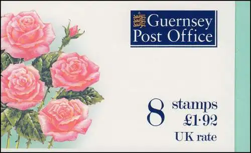 Guernesey Carnets de marques 0-11 Fleurs - Roses 1993 **