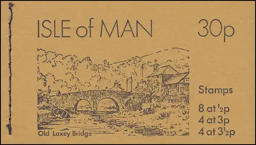 Île de Man Carnets 0-5 Vues 30 Pence 1974, ** Postfraîchissement