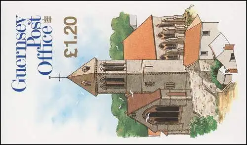 Guernsey Markenheftchen 31 Ansichten St. Barnabas-Church 1989 **