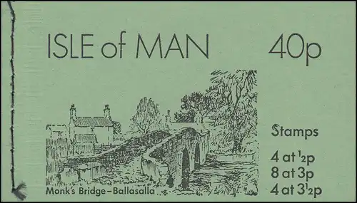 Île de Man Carnets 0-6, vues 40 Pence 1974, ** post-fraîchissement