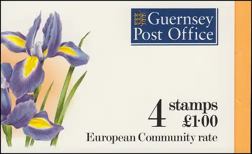 Guernesey Carnets de marques 0-13 Fleurs - Iris Ideal 1994 **
