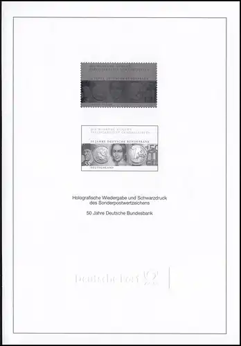 Impression noire de JB 2007 Deutsche Bundesbank, avec hologramme SD 30