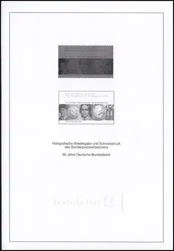 Schwarzdruck aus JB 2007 Deutsche Bundesbank, mit Hologramm SD 30