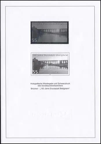 Schwarzdruck aus JB 2003 Enzviadukt Bietigheim, mit Hologramm SD 26