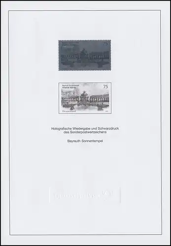 Schwarzdruck aus Jahrbuch 2013 Sonnentempel Bayreuth mit Hologramm SD 36