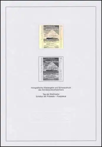 Schwarzdruck aus JB 2010 Tag der Briefmarke - Postplakat mit Hologramm SD 33