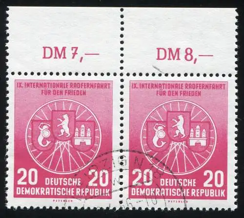 522I Distance cyclable 20 Pf en tant que couple OR avec PLF I ligne dans E, case 8, Plage-O