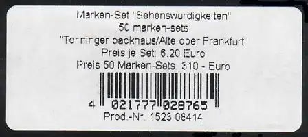 50 MH SWK 2002, Banderole Type I: für 50 Marken-Sets
