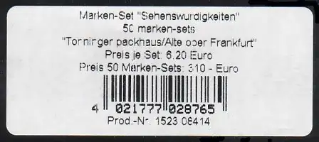 50 MH SWK 2002, Banderole Type I: für 50 Marken-Sets