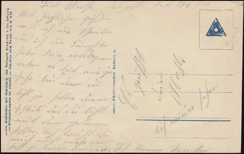 Carte de vue Stolzenfels am Rhein - Poème avec 2 soldats, 18.6.1916