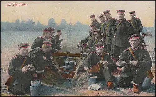 Feldpost III. Batt. Reserve-Regiment Nr. 2 - 20.3.15, Ansichtskarte Im Feldlager