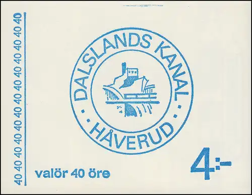 Markenheftchen Dalsland-Kanal 10x 599D, ** postfrisch