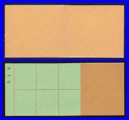 Versuchs-MH 16 Unfall, 6 grüne Leerfelder, mit Randziffern RZ **