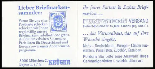 22Ib Lieber Briefmarken.../Fünfstern - mit PLF IV ** postfrisch