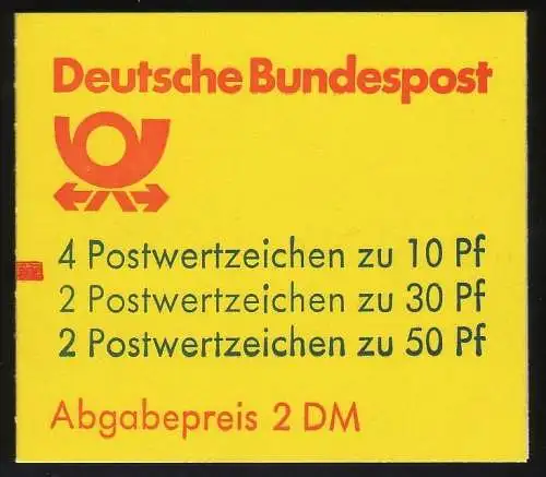 22Iw MH BuS 1980 Buchdruck - mit Zählbalken, postfrisch **