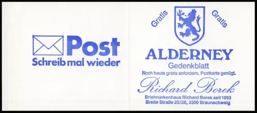 22Iac MH BuS 1980 Buchdruck - mit Zählbalken, postfrisch **