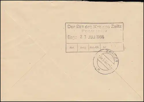 Lettre de la ZKD Faculté de Médecine Martin-Luther Uni Halle-Wittenberg HALLE 22.7.65