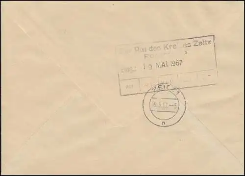 Lettre ZKD Institut central de formation continue LUDWIGSFELDE 18.5.67 par temps