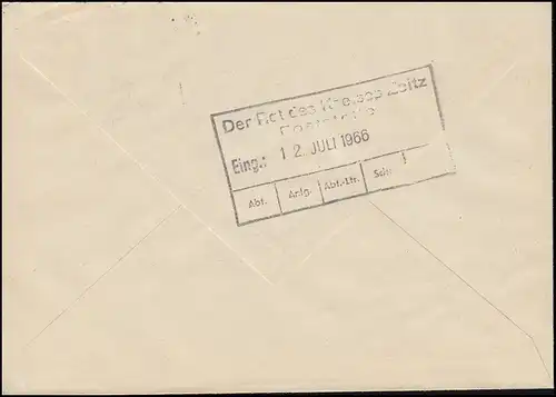 Lettre ZKD Conseil de la municipalité de Grana sur lettre locale TEMPEZ 11.7.66 au Conseil du Cercle
