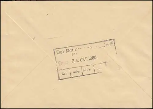 Lettre ZKD Conseil de la municipalité de Luckenau Lieu-Lettre ZEITZ 21.10.66 au Conseil du Cercle