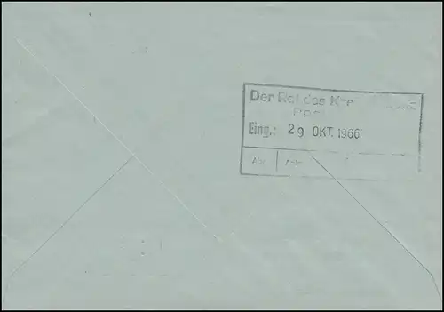 Lettre ZKD Conseil de la municipalité de Meinweh Lettre locale TEMPEZ 28.10.66 au Conseil du Cercle