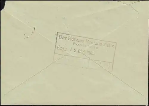 Lettre ZKD Transport routier Temps-Whiterenfels Lettre TEMPEZ 14.12.65 au Conseil du Cercle