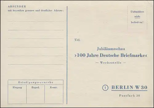 Le timbre sans expéditeur BERLIN 21.10.49 est appliqué sur les timbres allemands Bijoux-DS