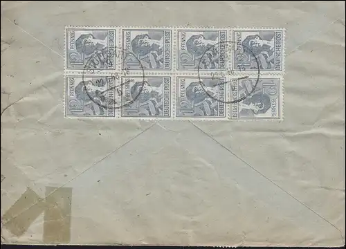 Réforme monétaire 947 Lettre de fenêtre MeF 20 fois STUTTGART 22.6.48