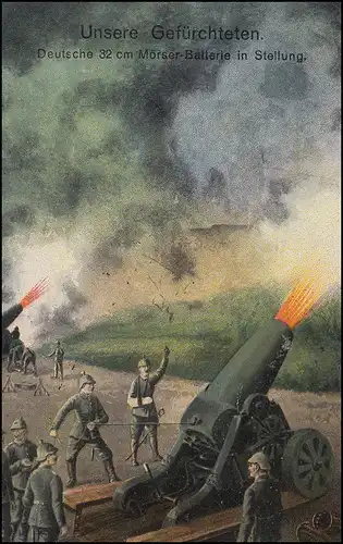 Feldpost S.B. 5. Batterie Feld-Artillerie-Regiment 237 auf  AK 32-cm-Mörser 