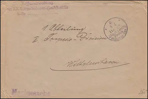 DEUTSCHE MARINE-SCHIFFSPOST No 211 - 7.5.1917 - XX. Torpedoboots-Halbflottille