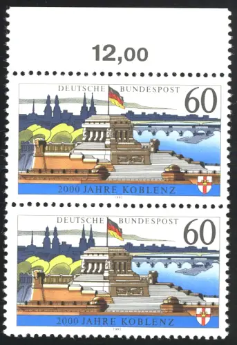 Coblence 1583y: 1ère marche cassée et barre de rampe au-dessus de E, case 7, **