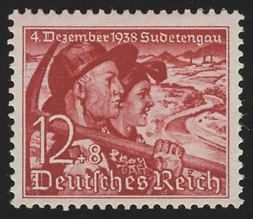 685 Sudetenland 12+8 Pf postfrisch **