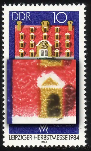 2891 Messe Leipzig 10 Pf: giebel épaissi, champ 13, frais de port **