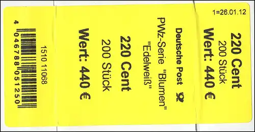 2530 Edelweiß 220 Banderole / Aufkleber