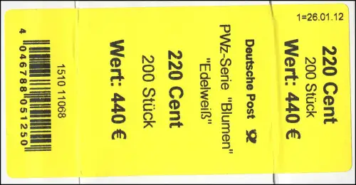 2530 Edelweiß 220 Banderole / Aufkleber