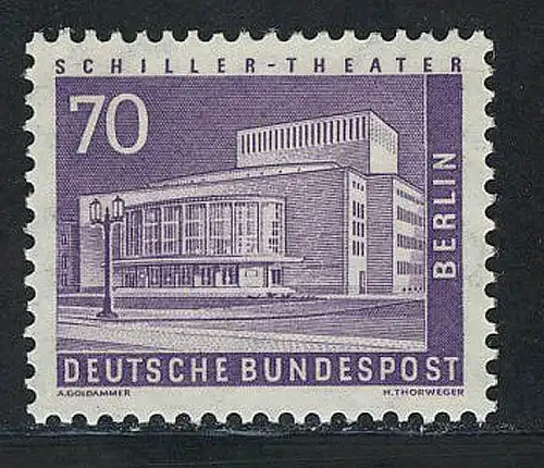 152 Berliner Stadtbilder - Schillertheater 70 Pf, postfrisch **