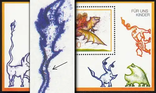 Bl.30 Enfants, PLF Bleu Bloc sous la queue du porc gauche, **